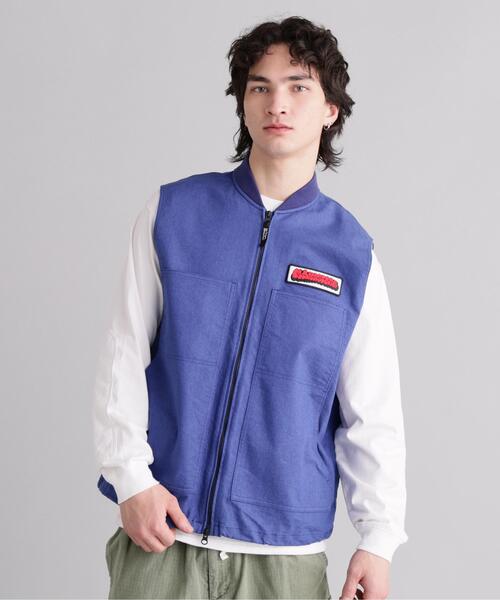 MANASTASH(マナスタッシュ)の「MANASTASH/マナスタッシュ/PATCHED LOGO WORK VEST(ベスト・メンズ・ブラック/ブルー・L/M/S/XL)」の2枚目の写真