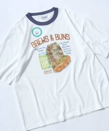 DISCUS ATHLETIC(ディスカスアスレチック)COOLMAX(クール&ドライ)フードイラストプリント リンガーTシャツ/半袖/ユニセックス