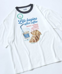 DISCUS ATHLETIC | DISCUS ATHLETIC(ディスカスアスレチック)梨地COOLMAX フードイラストプリント リンガーTシャツ(Tシャツ/カットソー)