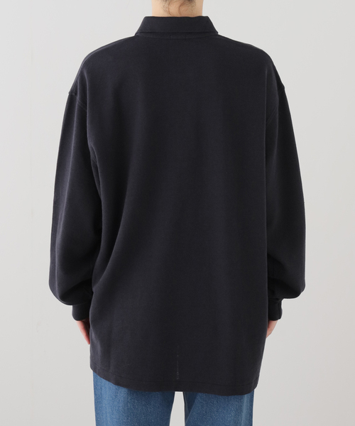 FRAMeWORK（フレームワーク）の「LOEFF/ロエフ LI/CO PIQUE PL LS（Tシャツ/カットソー・レディース・ベージュ/チャコールグレー・FREE）」の4枚目の写真