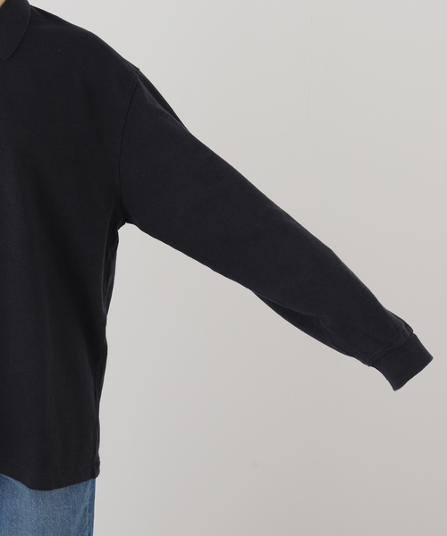 FRAMeWORK（フレームワーク）の「LOEFF/ロエフ LI/CO PIQUE PL LS（Tシャツ/カットソー・レディース・ベージュ/チャコールグレー・FREE）」の5枚目の写真