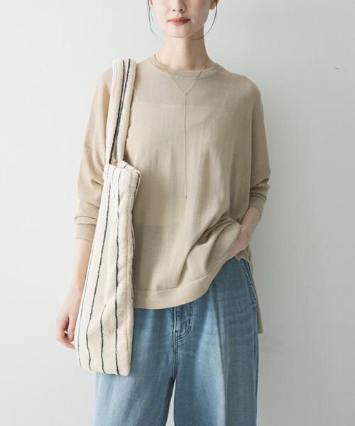 URBAN RESEARCH(アーバンリサーチ)の「UVカット加工ルーズニット(ニット/セーター・レディース・ベージュ/ライトブルー/ブラック・FREE)」の12枚目の写真
