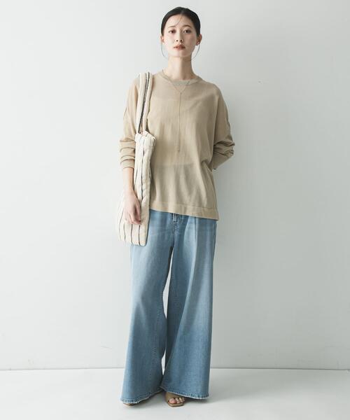 URBAN RESEARCH(アーバンリサーチ)の「UVカット加工ルーズニット(ニット/セーター・レディース・ベージュ/ライトブルー/ブラック・FREE)」の17枚目の写真