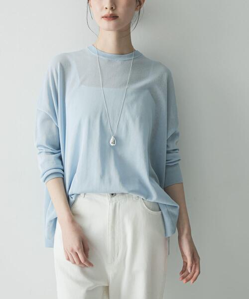 URBAN RESEARCH(アーバンリサーチ)の「UVカット加工ルーズニット(ニット/セーター・レディース・ベージュ/ライトブルー/ブラック・FREE)」の21枚目の写真