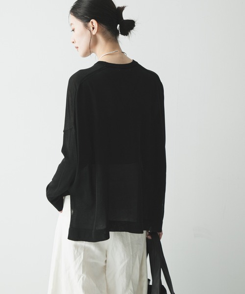 URBAN RESEARCH（アーバンリサーチ）の「UVカット加工ルーズニット（ニット/セーター・レディース・ベージュ/ライトブルー/ブラック・FREE）」の14枚目の写真