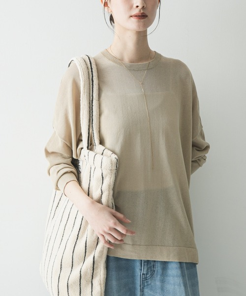 URBAN RESEARCH（アーバンリサーチ）の「UVカット加工ルーズニット（ニット/セーター・レディース・ベージュ/ライトブルー/ブラック・FREE）」の20枚目の写真