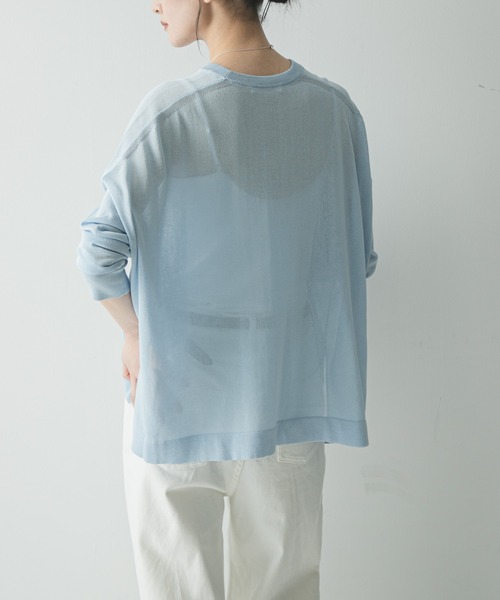 URBAN RESEARCH（アーバンリサーチ）の「UVカット加工ルーズニット（ニット/セーター・レディース・ベージュ/ライトブルー/ブラック・FREE）」の7枚目の写真