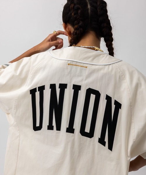 UNION（UNION TOKYO）（ユニオン）の「UNION TOKYO MARKHAM SHIRT ユニオントーキョー シャツ（シャツ/ブラウス・メンズ・オフホワイト/グレー・L/M/S/XL）」の5枚目の写真