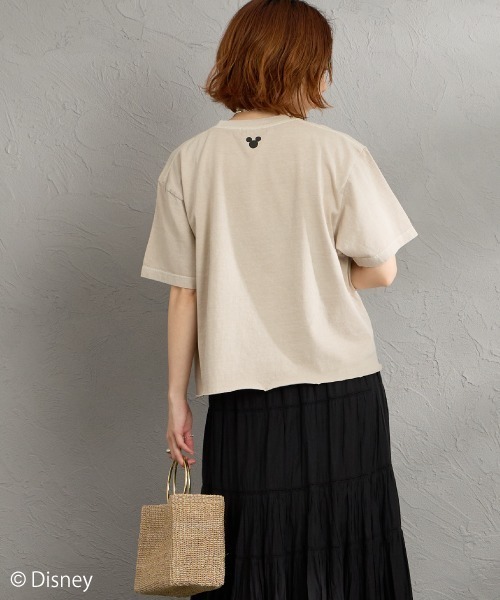 GOOD ROCK SPEED（グッドロックスピード）の「[GOOD ROCK SPEED/グッドロックスピード] 別注 / MICKEY MOUSE / クロップド丈プリントTシャツ / ディズニー（Tシャツ/カットソー・レディース・ベージュ・M）」の3枚目の写真