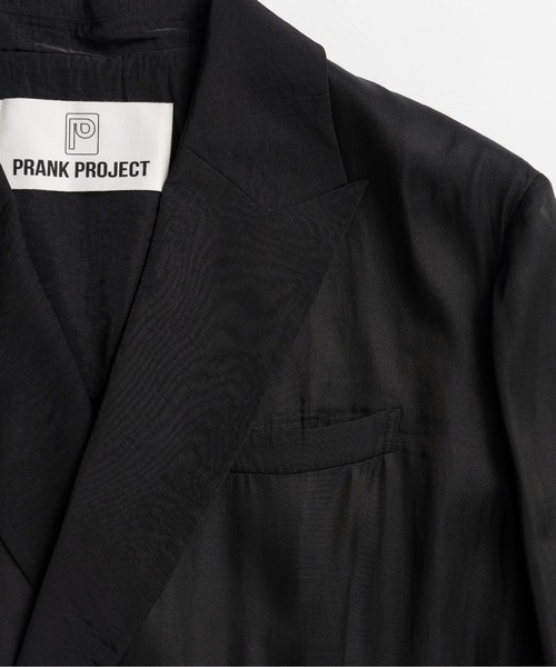 PRANK PROJECT(プランクプロジェクト)の「【2026Summer Pre-Order】シルクブレンドシアージャケット / Silk Blend Sheer Jacket(テーラードジャケット・レディース・ブラック/アイボリー・FREE)」の21枚目の写真