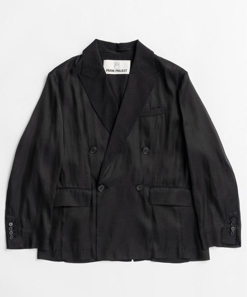 PRANK PROJECT(プランクプロジェクト)の「【2026Summer Pre-Order】シルクブレンドシアージャケット / Silk Blend Sheer Jacket(テーラードジャケット・レディース・ブラック/アイボリー・FREE)」の18枚目の写真