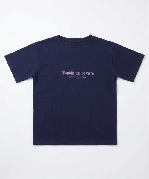 shyam inspiration(シャムインスピレーション)の「オーバーサイズロゴプリントTシャツ/半袖(Tシャツ/カットソー・レディース・ネイビー/ライトイエロー/ホワイト・M/L)」の18枚目の写真