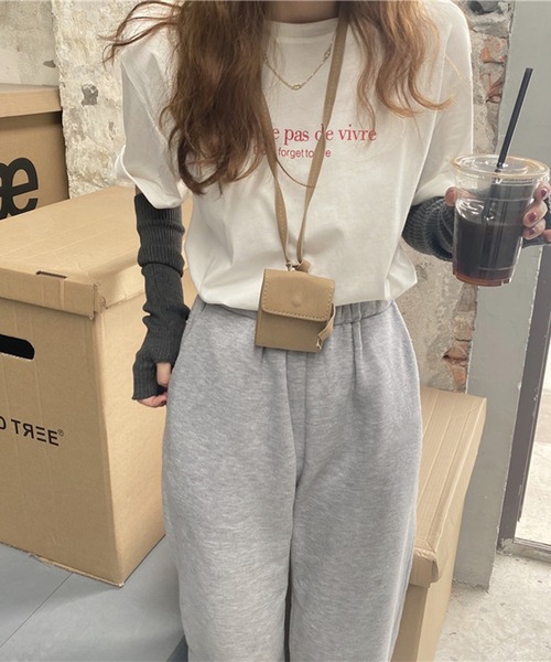 shyam inspiration(シャムインスピレーション)の「オーバーサイズロゴプリントTシャツ/半袖(Tシャツ/カットソー・レディース・ネイビー/ライトイエロー/ホワイト・M/L)」の22枚目の写真