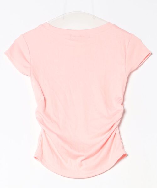 Ritzy(リッツィー)の「Vネック・サイドギャザーTシャツ(Tシャツ/カットソー・レディース・ライトブラウン/ブラック/ライトピンク/ホワイト・MEDIUM/LARGE)」の9枚目の写真