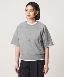 A DAY IN THE LIFE UNITED ARROWS | ラメ ウラケ ハーフスリーブスウェット <A DAY IN THE LIFE>(スウェット)