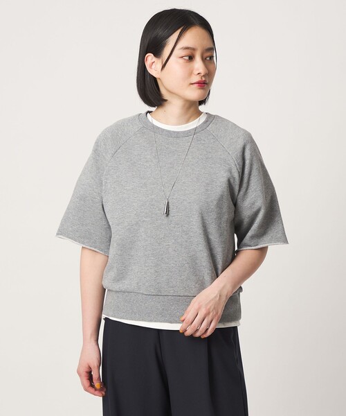A DAY IN THE LIFE UNITED ARROWS(アデイインザライフユナイテッドアローズ)の「ラメ ウラケ ハーフスリーブスウェット <A DAY IN THE LIFE>(スウェット・レディース・ライトピンク/ナチュラル/グレー系・FREE)」の21枚目の写真