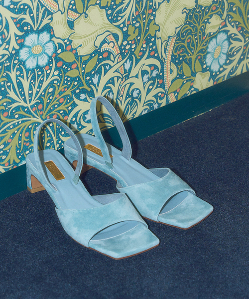 GRISE（グリーズ）の「MIDORI UEEDA×GRISE4cmレザースクエアスエードサンダル（サンダル・レディース・ブラウン/ブルー系その他・SMALL/MEDIUM/LARGE/X-LARGE）」の13枚目の写真