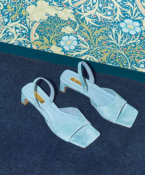 GRISE（グリーズ）の「MIDORI UEEDA×GRISE4cmレザースクエアスエードサンダル（サンダル・レディース・ブラウン/ブルー系その他・SMALL/MEDIUM/LARGE/X-LARGE）」の15枚目の写真