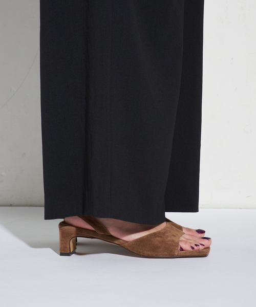 GRISE（グリーズ）の「MIDORI UEEDA×GRISE4cmレザースクエアスエードサンダル（サンダル・レディース・ブラウン/ブルー系その他・SMALL/MEDIUM/LARGE/X-LARGE）」の21枚目の写真