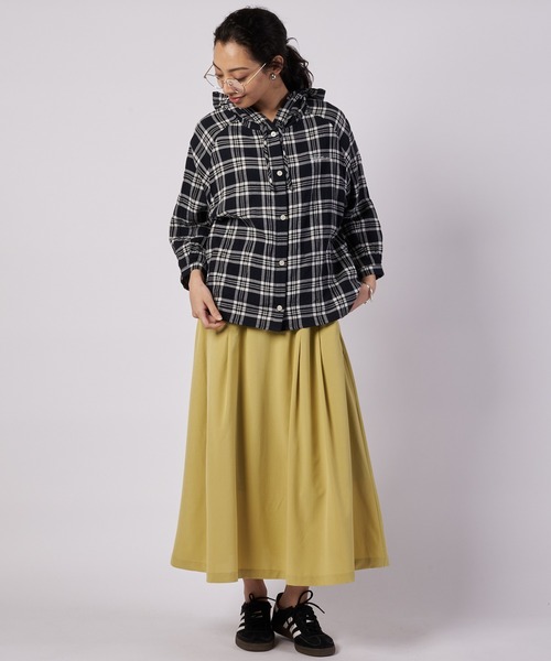 Eddie Bauer(エディーバウアー)の「フーデッドチェック ブラウス(シャツ/ブラウス・レディース・ネイビー系/ホワイト系/ブラック系・XL/L/M/S)」の6枚目の写真