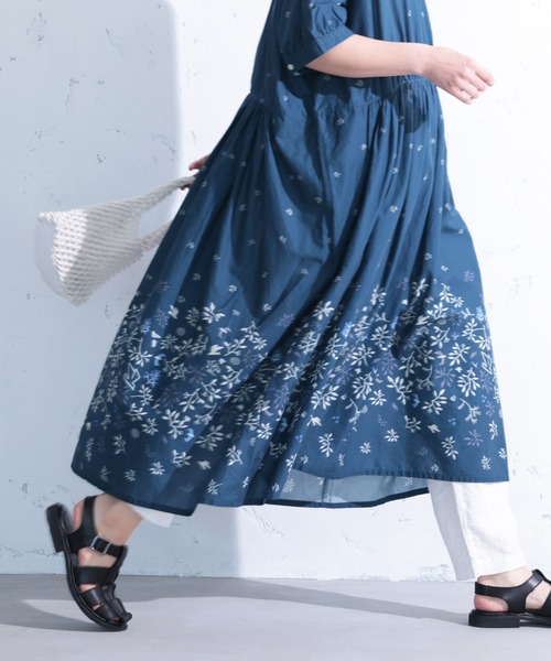 soulberry(ソウルベリー)の「森とカモメのワンピース(ワンピース・レディース・ネイビー系・5L/4L/3L/LL/L/M)」の2枚目の写真