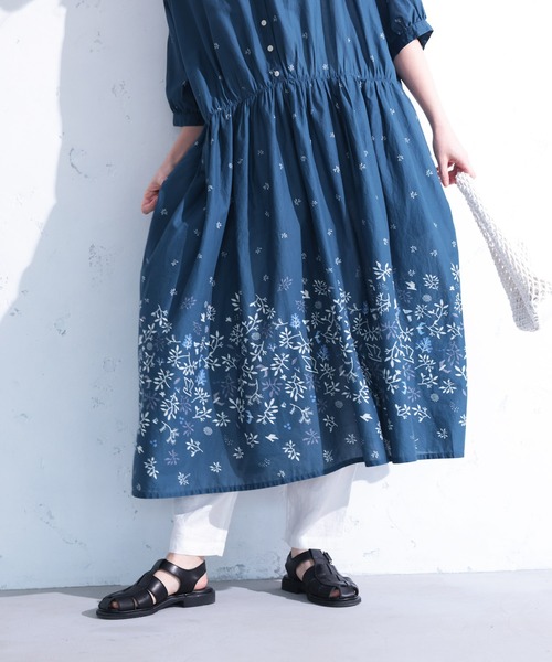 soulberry(ソウルベリー)の「森とカモメのワンピース(ワンピース・レディース・ネイビー系・5L/4L/3L/LL/L/M)」の4枚目の写真