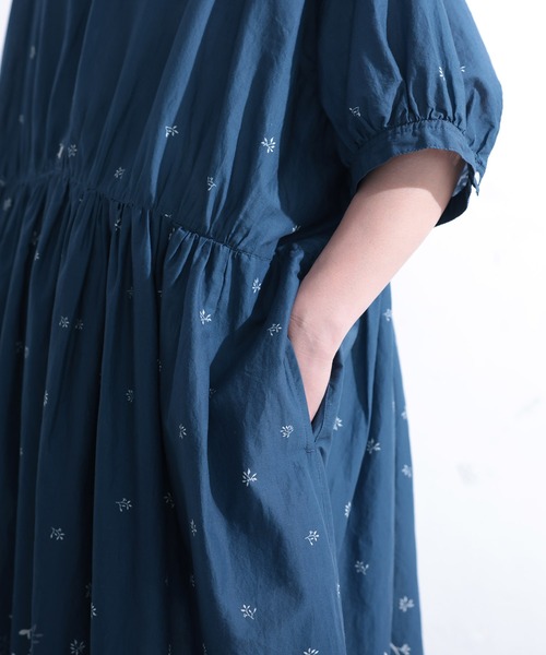 soulberry(ソウルベリー)の「森とカモメのワンピース(ワンピース・レディース・ネイビー系・5L/4L/3L/LL/L/M)」の7枚目の写真