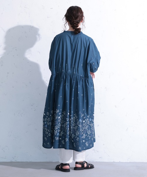 soulberry(ソウルベリー)の「森とカモメのワンピース(ワンピース・レディース・ネイビー系・5L/4L/3L/LL/L/M)」の10枚目の写真