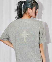 《クロスバックプリント》BIG Tシャツ/ストリート/春夏/全3色