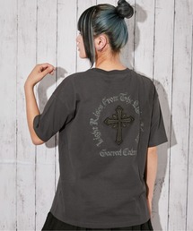 《クロスバックプリント》BIG Tシャツ／ストリート／春夏／全3色