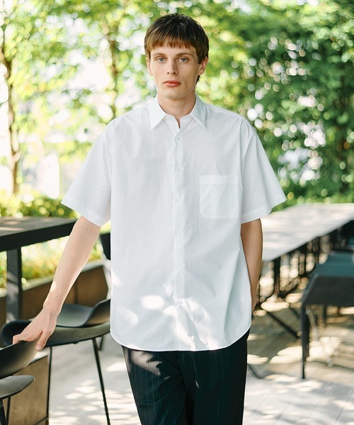 markaware（マーカウェア）の「【MARKAWARE/marka/マーカウェア】COMFORT FIT S/S SHIRT（シャツ/ブラウス・メンズ・ダークグレー/ホワイト/ブルー・2/1）」の4枚目の写真