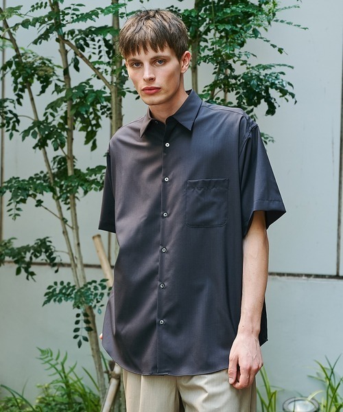markaware（マーカウェア）の「【MARKAWARE/marka/マーカウェア】COMFORT FIT S/S SHIRT（シャツ/ブラウス・メンズ・ダークグレー/ホワイト/ブルー・2/1）」の11枚目の写真