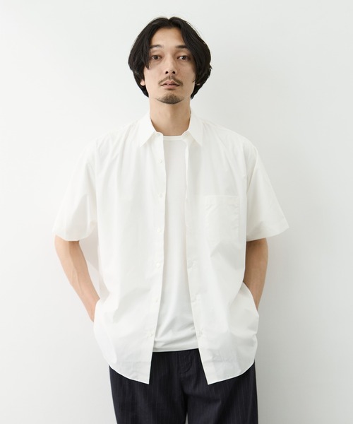 markaware(マーカウェア)の「【MARKAWARE/marka/マーカウェア】COMFORT FIT S/S SHIRT(シャツ/ブラウス・メンズ・ダークグレー/ホワイト/ブルー・2/1)」の12枚目の写真