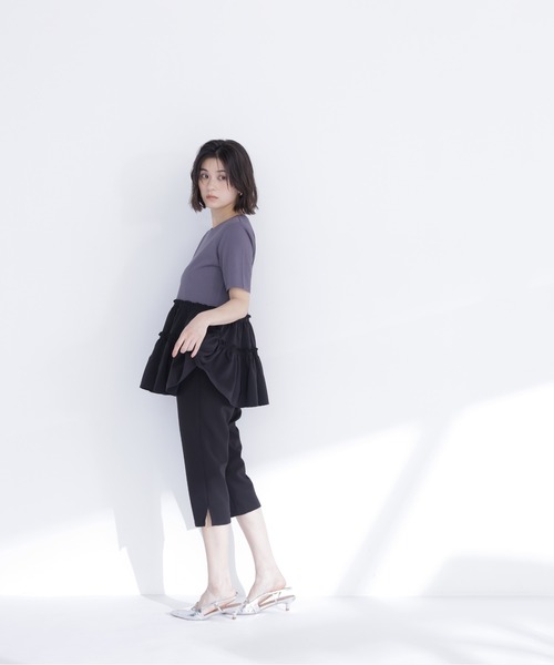 NATURAL BEAUTY BASIC(ナチュラルビューティーベーシック)の「ドッキングティアードカットソー(Tシャツ/カットソー・レディース・オフホワイト/グレー系その他/ブルー系その他・フリ-)」の18枚目の写真