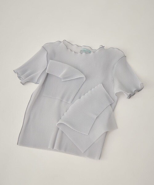 kotohayokozawa(コトハヨコザワ)の「【kotohayokozawa/コトハヨコザワ】《STUDIOUS別注》SHEER SHORT SLEEVE TOP/シアーショートスリーブトップ/半袖/ウォッシャブル(Tシャツ/カットソー・レディース・グレー/ブラック/グリーン/ピンク・FREE)」の13枚目の写真