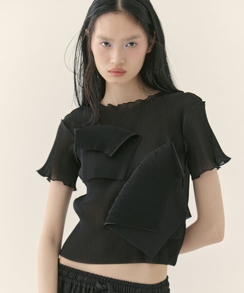 kotohayokozawa(コトハヨコザワ)の「【kotohayokozawa/コトハヨコザワ】《STUDIOUS別注》SHEER SHORT SLEEVE TOP/シアーショートスリーブトップ/半袖/ウォッシャブル(Tシャツ/カットソー・レディース・グレー/ブラック/グリーン/ピンク・FREE)」の17枚目の写真