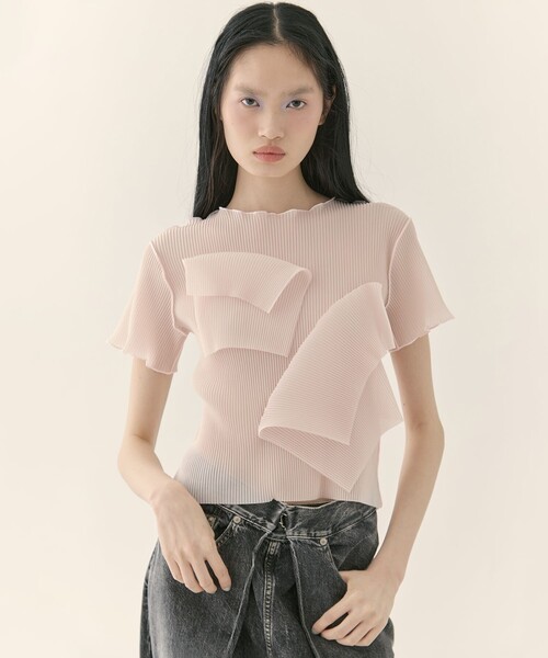 kotohayokozawa(コトハヨコザワ)の「【kotohayokozawa/コトハヨコザワ】《STUDIOUS別注》SHEER SHORT SLEEVE TOP/シアーショートスリーブトップ/半袖/ウォッシャブル(Tシャツ/カットソー・レディース・グレー/ブラック/グリーン/ピンク・FREE)」の20枚目の写真