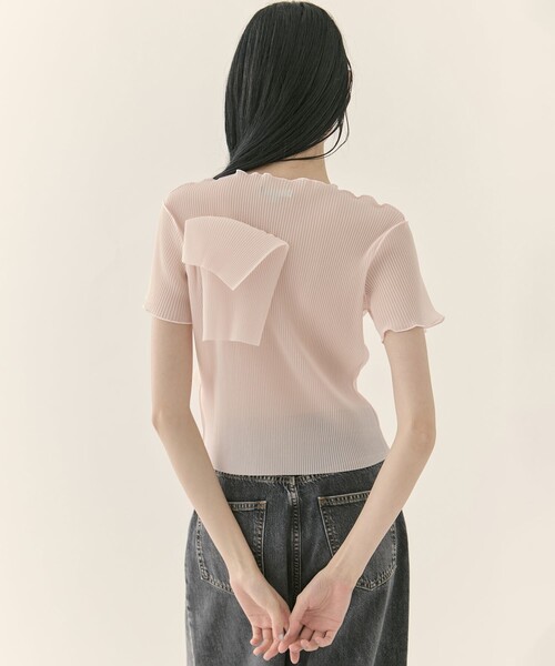 kotohayokozawa(コトハヨコザワ)の「【kotohayokozawa/コトハヨコザワ】《STUDIOUS別注》SHEER SHORT SLEEVE TOP/シアーショートスリーブトップ/半袖/ウォッシャブル(Tシャツ/カットソー・レディース・グレー/ブラック/グリーン/ピンク・FREE)」の22枚目の写真