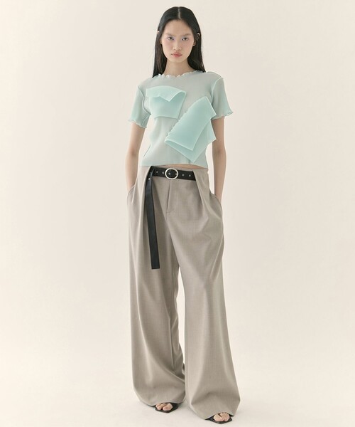 kotohayokozawa/コトハヨコザワ】《STUDIOUS別注》SHEER SHORT SLEEVE