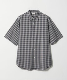 Steven Alan＞ ドビー チェック リバースシーム ショートスリーブ