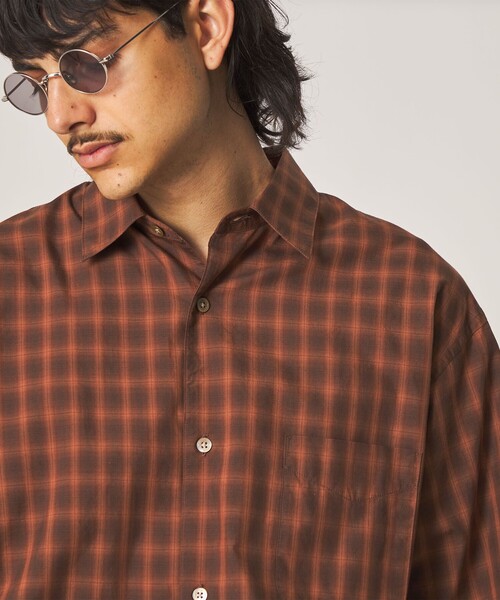 Steven Alan(スティーブンアラン)の「<Steven Alan> オンブレー チェック レギュラーカラー シャツ(シャツ/ブラウス・メンズ・グレー/ダークブラウン/ベージュ・M/S/XL/L)」の15枚目の写真