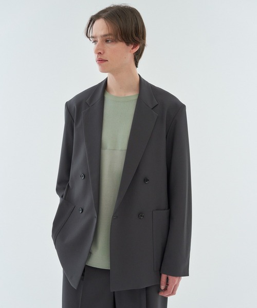 ESTNATION(エストネーション)の「GOOD PEOPLE GOOD STITCHING GOOD PRODUCT for ESTNATION / バランサーキュラー ダブルジャケット(テーラードジャケット・メンズ・チャコールグレー/ネイビー・MEDIUM/SMALL/X-LARGE/LARGE)」の2枚目の写真