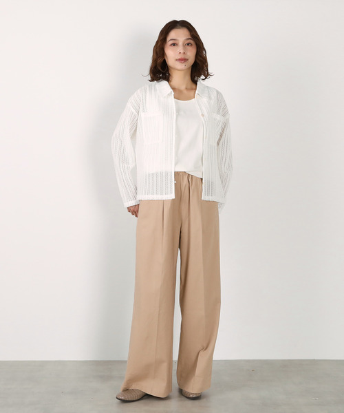 MELROSE claire（メルローズ クレール）の「【ラッセルレース襟付きカットソーカーディガン】（シャツ/ブラウス・レディース・オフホワイト/ブラック・FREE）」の11枚目の写真