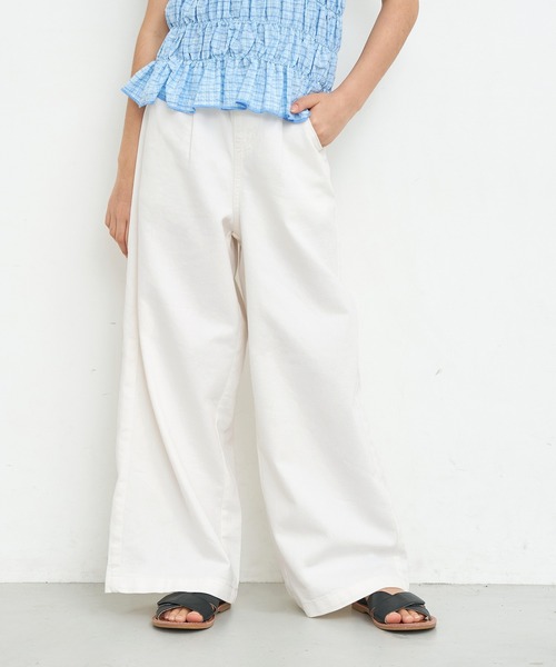 coca(coca)(コカ)の「キッズ サマーデニムワイドパンツ(デニムパンツ・キッズ・ライトブルー/アイボリー・150/140/130/120)」の12枚目の写真