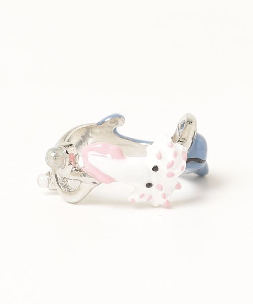 gargle(ガーグル)の「gargle ガーグル:海の生き物シリーズ マッコウクジラVSダイオウイカ リング(リング・レディース・ホワイト×ブルー・FREE)」の10枚目の写真