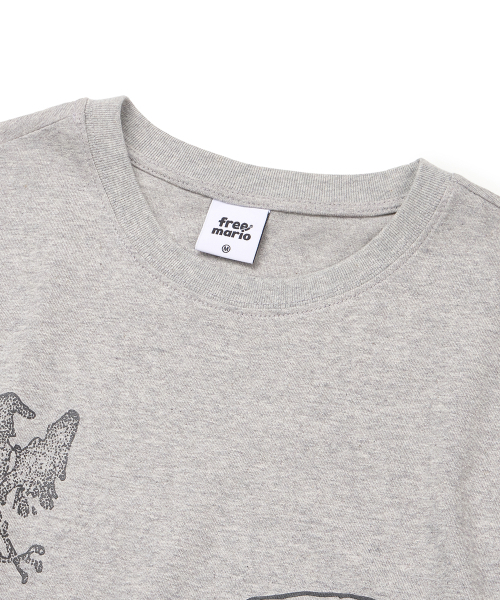 FREEMARIO（フリーマリオ）の「イーグルヘラルディTシャツ[グレー]（Tシャツ/カットソー・レディース・グレー・SMALL/MEDIUM）」の4枚目の写真