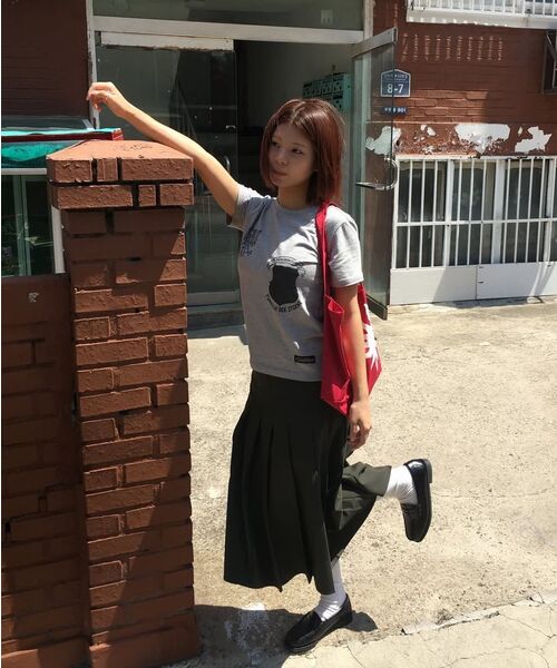 FREEMARIO（フリーマリオ）の「イーグルヘラルディTシャツ[グレー]（Tシャツ/カットソー・レディース・グレー・SMALL/MEDIUM）」の8枚目の写真