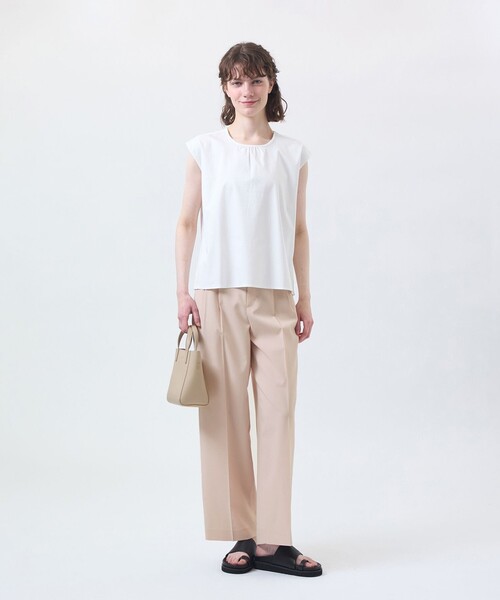 MACKINTOSH PHILOSOPHY(マッキントッシュ フィロソフィー)の「ウールライクトロツータックワイドパンツ(その他パンツ・レディース・ベージュ/ピンク系その他2/ダークネイビー・36/38)」の5枚目の写真