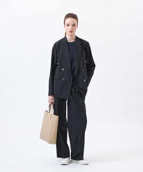 MACKINTOSH PHILOSOPHY(マッキントッシュ フィロソフィー)の「ウールライクトロツータックワイドパンツ(その他パンツ・レディース・ベージュ/ピンク系その他2/ダークネイビー・36/38)」の6枚目の写真