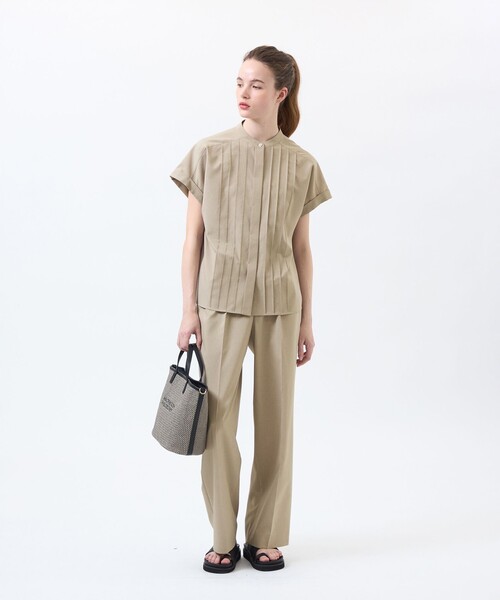 MACKINTOSH PHILOSOPHY(マッキントッシュ フィロソフィー)の「ウールライクトロツータックワイドパンツ(その他パンツ・レディース・ベージュ/ピンク系その他2/ダークネイビー・36/38)」の8枚目の写真
